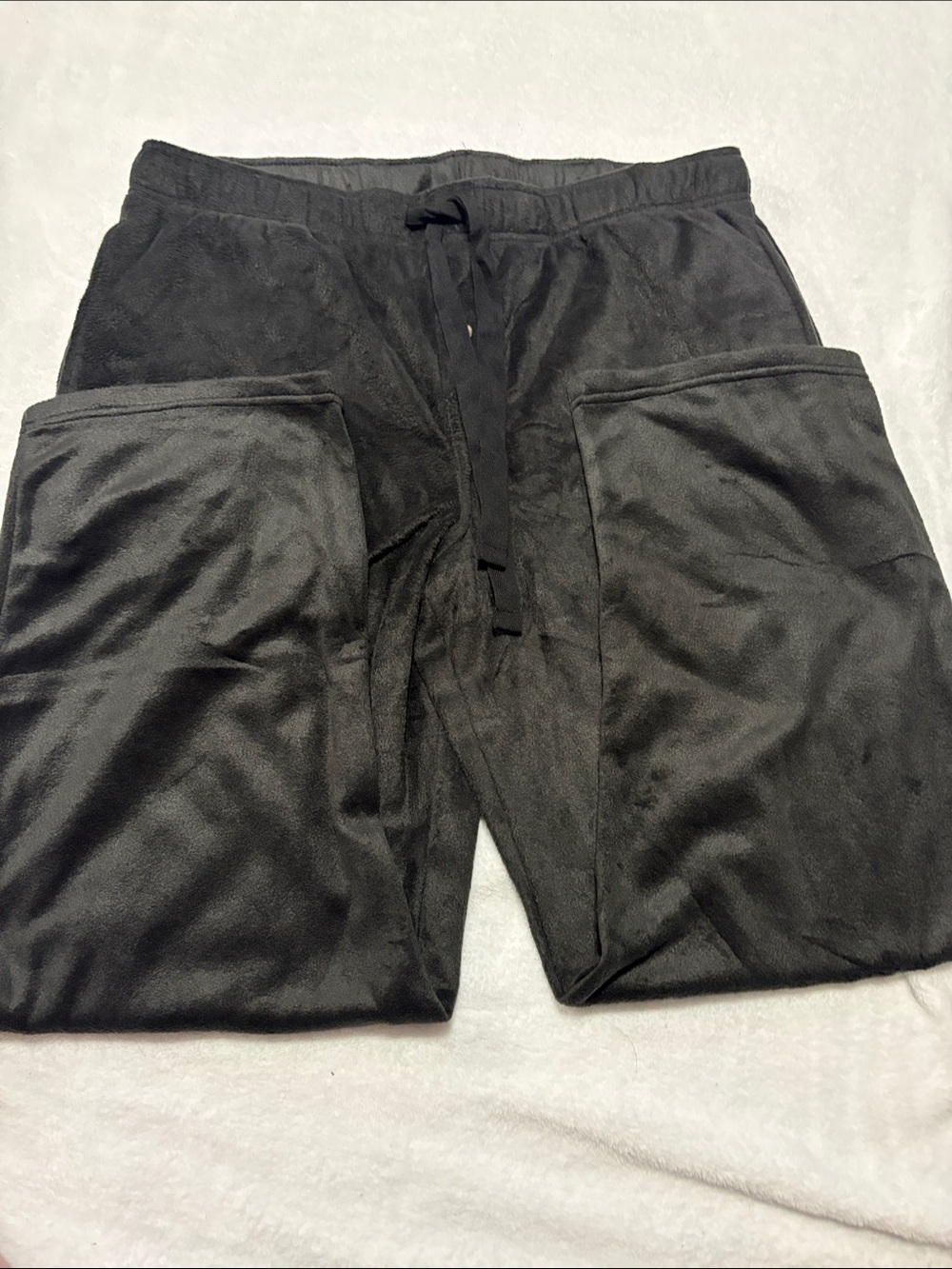 Fruit of the Loom Men's Black Drawstring Joggers with Side Pockets